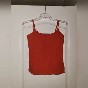 Gap Orange Stretch Tanktop with Spaghetti Straps